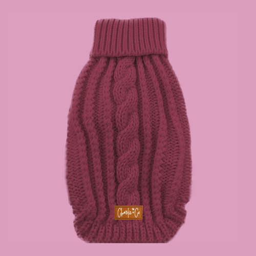 Cable Knit Jumper - Plum