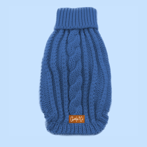 Cable Knit Jumper - Blue