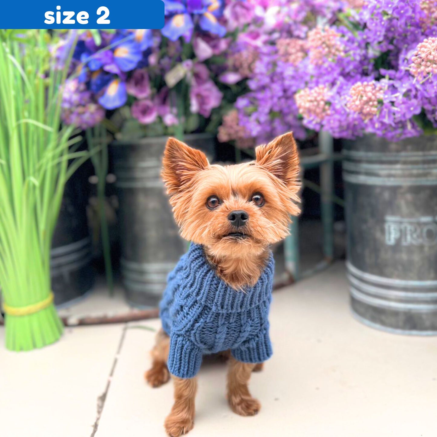 Cable Knit Jumper - Blue