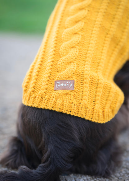 Cable Knit Jumper - Mustard