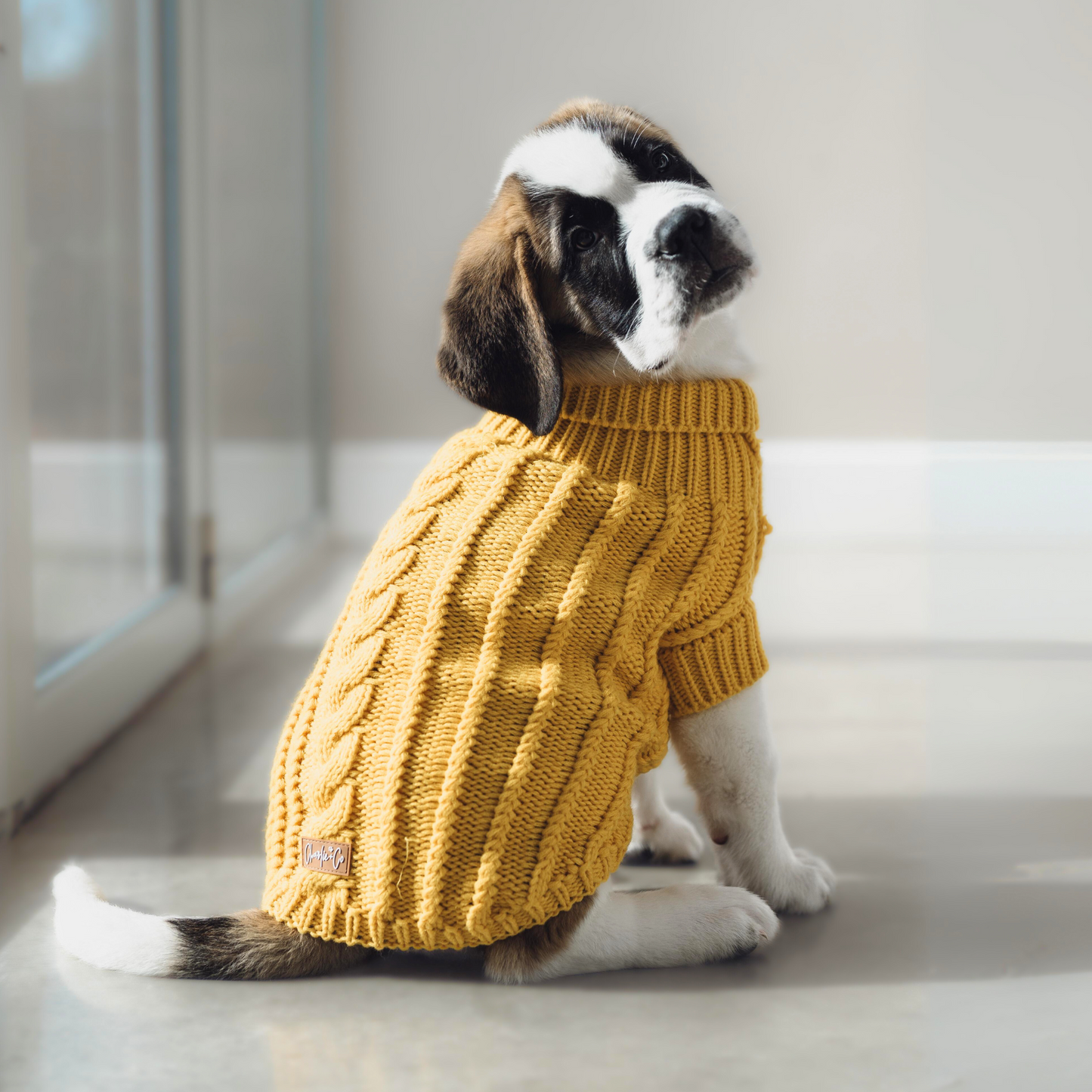 Cable Knit Jumper - Mustard