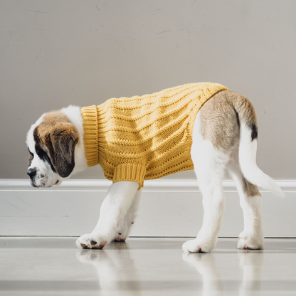 Cable Knit Jumper - Mustard